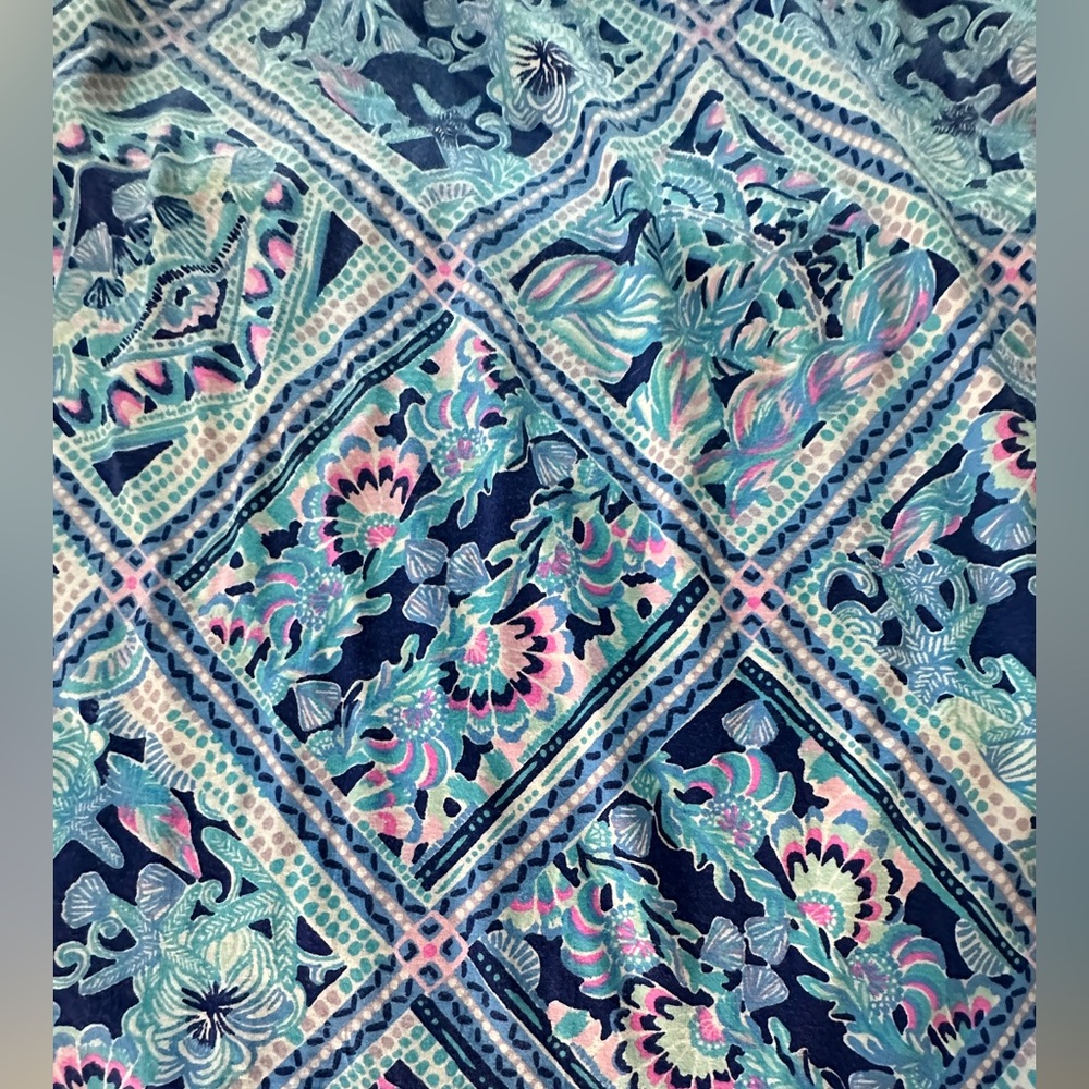 Lilly Pulitzer UPF +50 Sophie Dress Zanzibar Blue Meet Me On The Dock size large - Picture 3 of 9